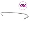 vidaXL Ganchos para gabi&otilde;es 50 pcs a&ccedil;o galvanizado 50 cm
