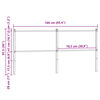 vidaXL Cabeceira de cama 160 cm derivados madeira/a&ccedil;o carvalho fumado