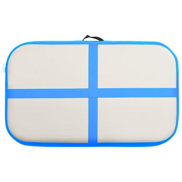 vidaXL Colch&atilde;o de gin&aacute;stica insufl&aacute;vel c/ bomba 60x100x20 cm PVC azul