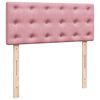 vidaXL Cama boxspring com colch&atilde;o 120x200 cm veludo rosa