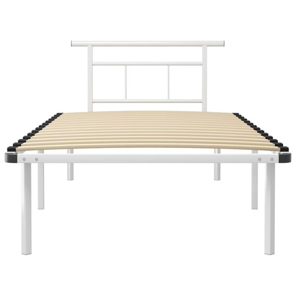 vidaXL Estrutura de cama 100x200 cm metal branco
