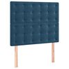 vidaXL Cama box spring c/ colch&atilde;o/LED 90x190 cm veludo azul-escuro