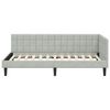 vidaXL Estrutura de Cama de Canto Cinzento-claro 90 cm x 190 cm Veludo