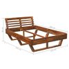 vidaXL Estrutura de cama 120x200 cm madeira de acácia maciça