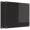 vidaXL Painel de cozinha 2 unid. Preto 70 x 60 cm vidro temperado