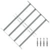 vidaXL Grilles de janela 500-650 mm A&ccedil;o Galvanizado Prateado