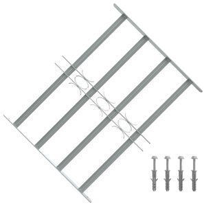 vidaXL Grilles de janela 500-650 mm A&ccedil;o Galvanizado Prateado
