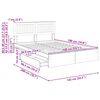vidaXL Cama com Armazenamento Branco 140 x 190 cm Madeira processada