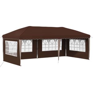 vidaXL Tenda de Festa Pop-up 575 x 289 x 245 cm Castanho