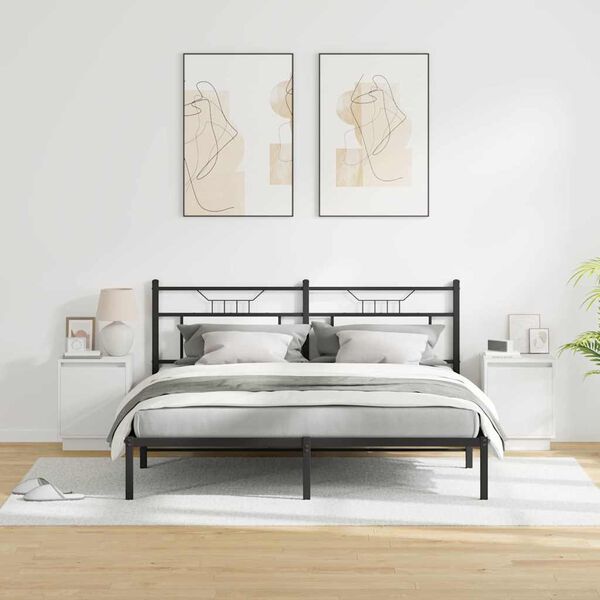 vidaXL Arm&aacute;rio de Cabeceira 2 pcs Branco 39 x 34,5 x 50 cm