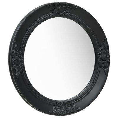 vidaXL Espelho de parede estilo barroco 50 cm preto
