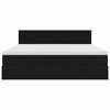 vidaXL Estrutura de cama otomana com colch&atilde;o 180x200 cm veludo preto