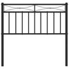 vidaXL Cabeceira de cama 90 cm metal preto