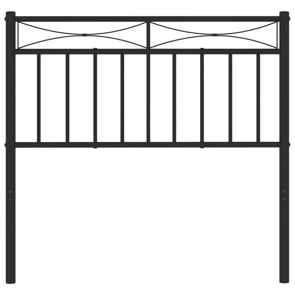 vidaXL Cabeceira de cama 90 cm metal preto