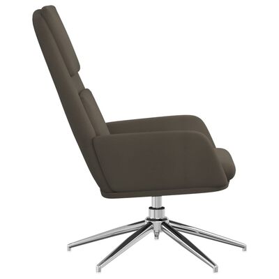 vidaXL Cadeira de descanso camurça artificial cinzento-escuro