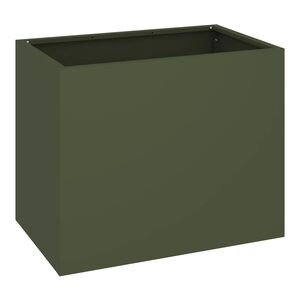 vidaXL Vaso de Jardim Verde-oliva 50 x 32 x 40 cm A&ccedil;o laminado a frio