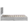 vidaXL Cama com Armazenamento com cabeceira Cinza Sonoma 150 x 200 cm