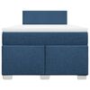 vidaXL Cama boxspring com colch&atilde;o 120x190 cm tecido azul