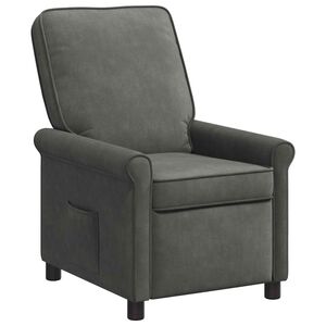 vidaXL Poltrona reclin&aacute;vel Cinzento-Escuro 69 x 95 x 101 cm Tecido