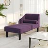 vidaXL Chaise longue com rolo tecido roxo