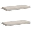 vidaXL Almofadas para Banco SOEST 2 unid. 100% Poli&eacute;ster Branco