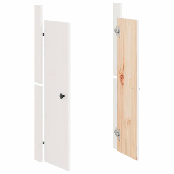 vidaXL Portas cozinha p/ exterior MEPPEL 2 pcs 50x9x82 cm pinho maci&ccedil;o branco
