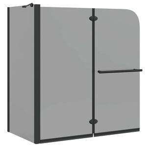 vidaXL Enclosure de Chuveiro Bi-Fold Transparente Escuro