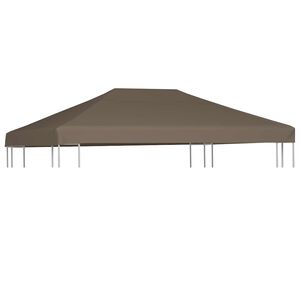 vidaXL Cobertura de gazebo 310 g/m&sup2; 3x4 m cinzento-acastanhado
