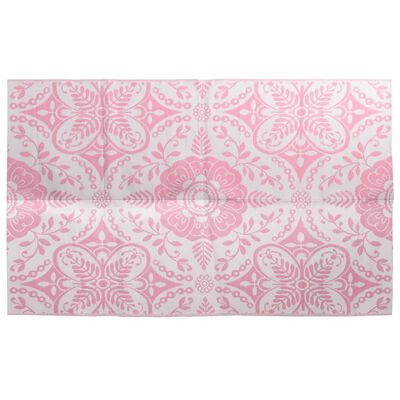 vidaXL Tapete de exterior 160x230 cm PP cor-de-rosa