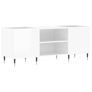 vidaXL Arm&aacute;rio p/ discos 121x38x48 cm deriv. madeira branco brilhante