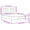 vidaXL Estrutura cama otomana colch&atilde;o 140x200cm tecido cinzento escuro