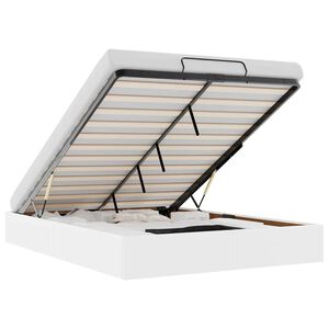 vidaXL Estrutura de cama otomana sem colch&atilde;o 140x200 cm branca