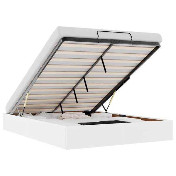 vidaXL Estrutura de cama otomana sem colch&atilde;o 140x200 cm branca