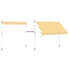 vidaXL Toldo retr&aacute;til manual 300 cm riscas laranjas e brancas