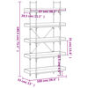 vidaXL Estante c/ 5 prateleiras derivados de madeira carvalho castanho