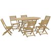 vidaXL 7 pcs conjunto de jantar para jardim madeira de ac&aacute;cia maci&ccedil;a