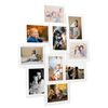 vidaXL Moldura para 10 (13x18 cm) fotografias MDF branco
