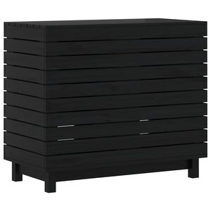 vidaXL Cesto de roupa suja 88,5x44x76 cm madeira de pinho maci&ccedil;a