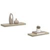 vidaXL Prateleiras parede suspensas 2 pcs 60x23,5x3,8 cm MDF carvalho