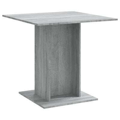 vidaXL Mesa de jantar 80x80x75 cm derivados de madeira cinzento sonoma