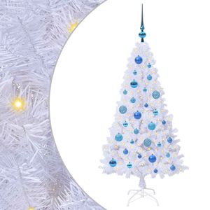 vidaXL &Aacute;rvore de Natal Artificial com 150 LEDs Branco 120 cm PVC e A&ccedil;o