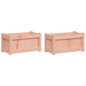 vidaXL Vasos/floreiras de jardim 2 pcs madeira de douglas maci&ccedil;a