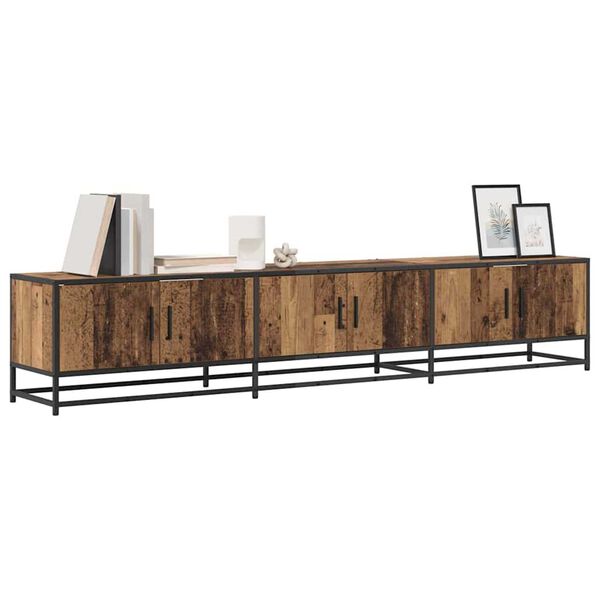 vidaXL Unidades de TV 2 pcs Madeira Antiga 210 x 35 x 41 cm