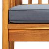 vidaXL Cadeiras de jantar p/ jardim 2 pcs c/ almofadões acácia maciça
