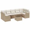 vidaXL Conjunto de Sof&aacute; de Jardim 8 unid. 7-N&uacute;mero de lugares Bege