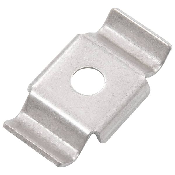 vidaXL Placas fixa&ccedil;&atilde;o borboleta para cercas 50 pcs a&ccedil;o inoxid&aacute;vel