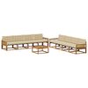 vidaXL Conjunto de Sof&aacute;s para Exterior 9 unid. 8 lugar Natural e Bege