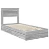 vidaXL Cama com Armazenamento com cabeceira Cinza Sonoma 90 x 200 cm