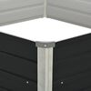vidaXL Canteiro jardim elevado 129x129x45 cm a&ccedil;o galvanizado antracite