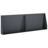 vidaXL Muro de Conten&ccedil;&atilde;o 2 unid. 60 x 12 x 40 cm A&ccedil;o Antracite